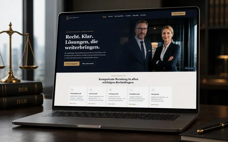 Konzeptbeispiel einer Anwaltskanzlei-Website